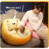 Thick Warm Pet Nest for Cats & Puppies: Non-Stick Fur, Removable, Washable, All-Season Comfort Mat