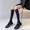 Solid Color Black White Long Socks Stockings JK Japan Style School Girls Thigh High Stockings Lolita Kawaii Cute Knee High Socks