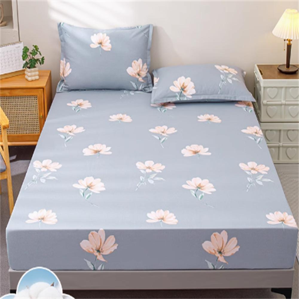 100% Cotton Fitted Sheet Single Piece No Pillowcase Cotton Bedspread Mattress Protector Children's Full Cover Bed Cover Sheet