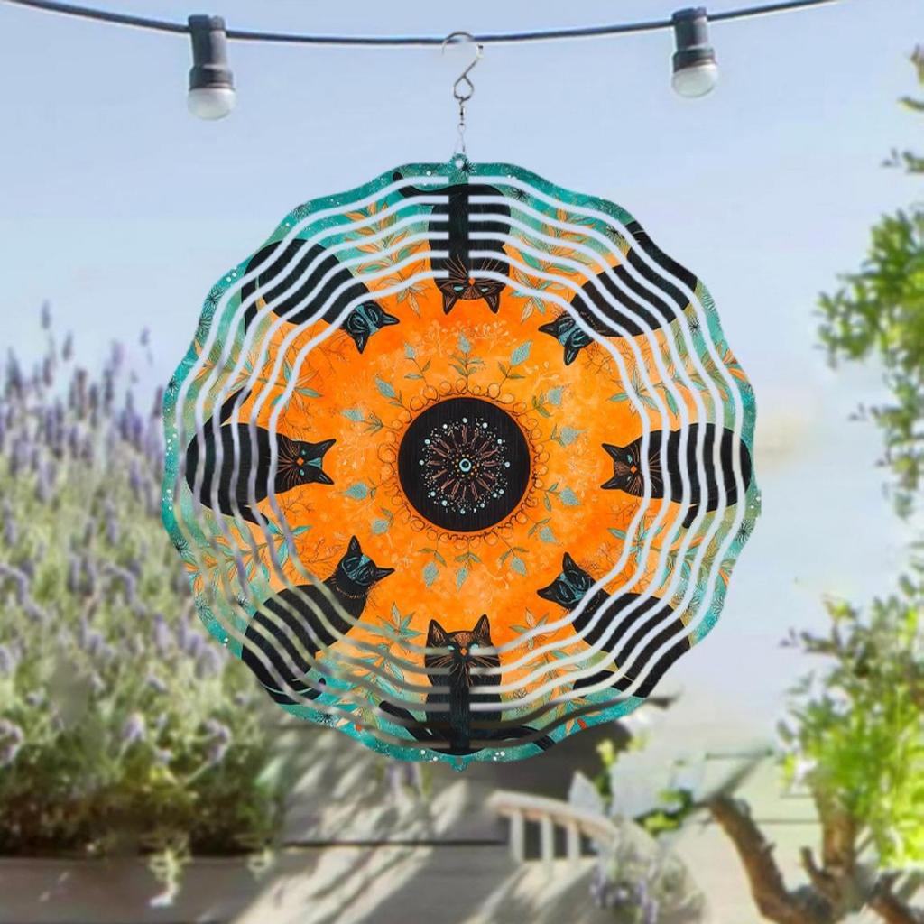 360 Degree Hook Metallic Wind Chime 25.4cm Garden Decor for All Seasons No Electricity Needed