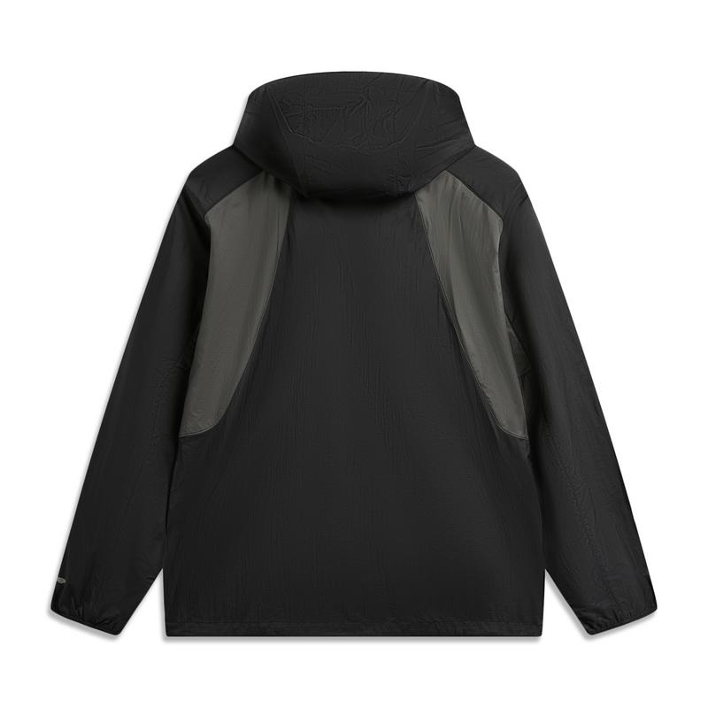 Li Ning Outdoor CF Color Block UPF 50+ Water-Resistant Ice Feel Comfortable Sun Protection Jacket Unisex jackets Black AFDW213-3