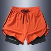 Kurze Shorts für Herren im Sommer Blendschutz Doppellagige Sport-Freizeitshorts für Paare Laufen Fitness Dreiviertelshorts