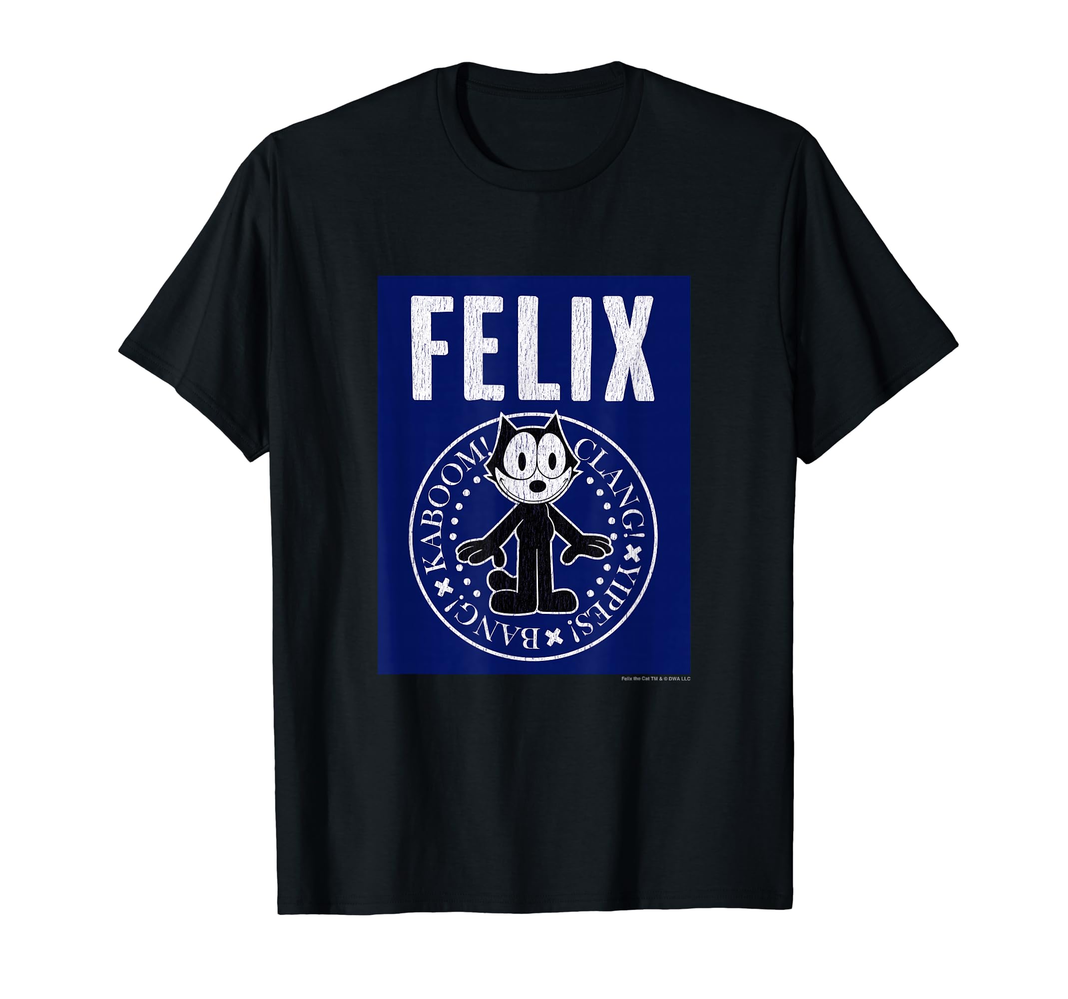 

Felix the Cat (CLANG, YIPES, BANG, KABOOM! NAVY) T-shirt