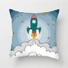 Cartoon Astronaut Rocket Spaceship Sofa Home Bedroom Decoration Pillowcase Kids Room Space Theme Cushion Cover