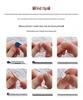 Flowery Cat Eye Press-On Nails: Handmade, Hand-Painted, Short & Stylish