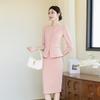 Taluoman Cherry Blossom Pink Seven-Sleeve Blazer Set for Women