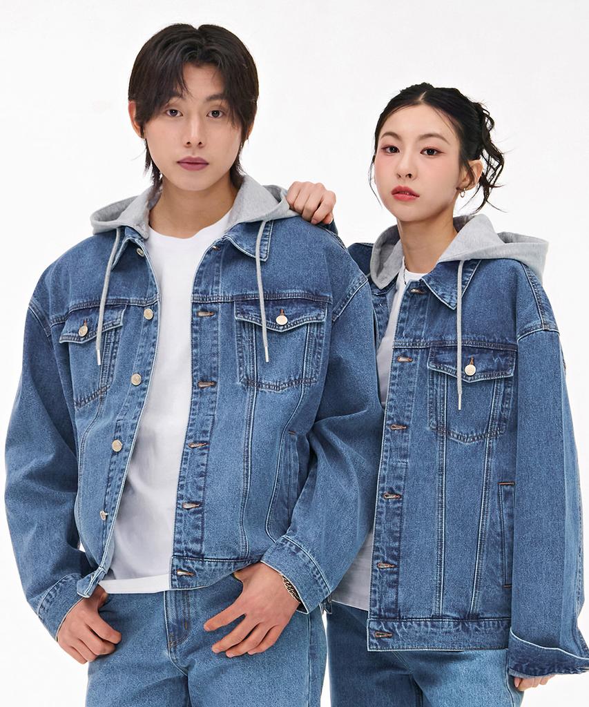 Chasecult Unisex Detachable Hooded Jacket - Blue