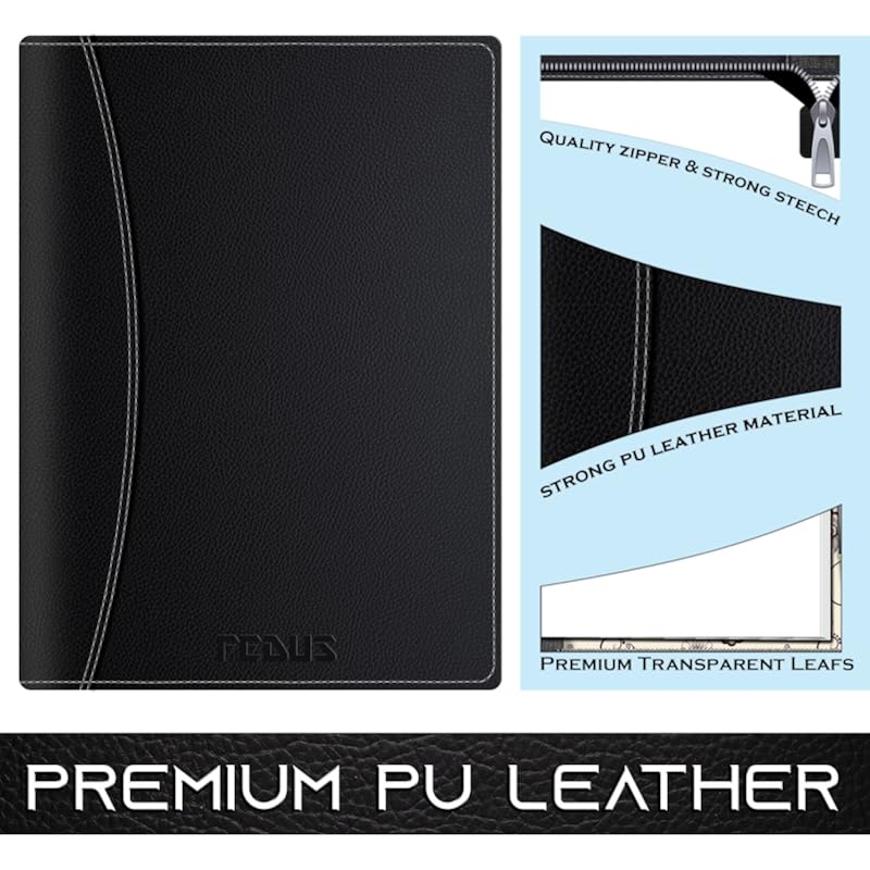 FEDUS Multipurpose Leatherette Professional File Folders for Certificates,Documents Holder,Document Bag, Portfolio, Exec