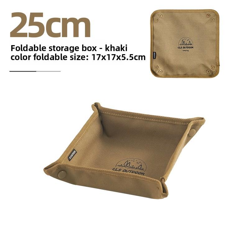 

1pcs Outdoor Camping Storage Tray Portable Folding Square Organizer Home Travel Multifunctional Sundries Container Outdoor Gear