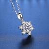 Bague Ringen 100% 925 Silver Fine Necklace 1 Carat Moissanite Classic Snowflake Pendant For Women Wedding Fashion Jewelry Gifts