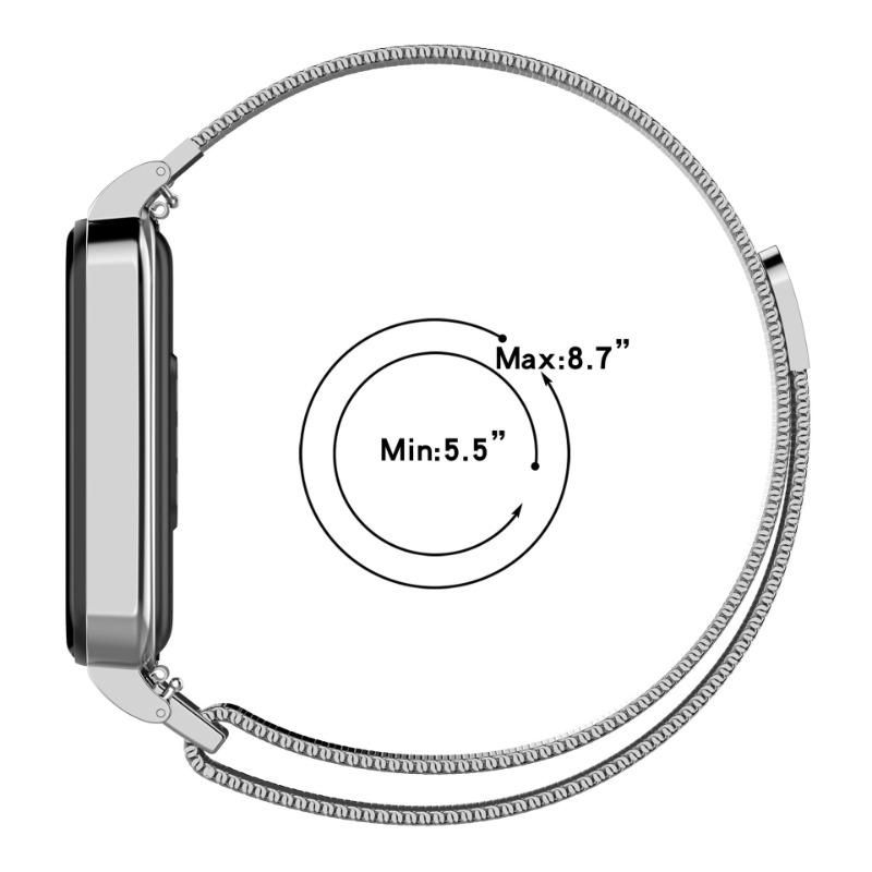 UIENIE 18MM Milanese Rem Til Xiaomi Redmi Band 2 Armbånd+Beskyttelsescover Stødfanger Smart Ur Håndledsrem Til Xiaomi smart Band 8 Active Rem