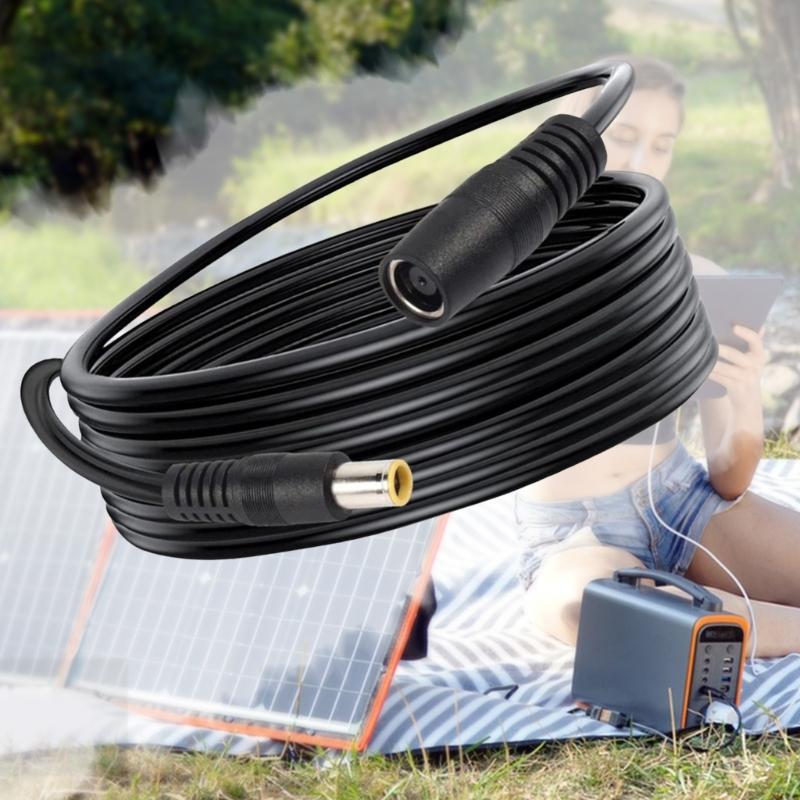 Durability 14AWG DC7.9x0.9mm Power Extension Cable 16.4ft Power Cord For Solar Generators Panel Outdoor Charging