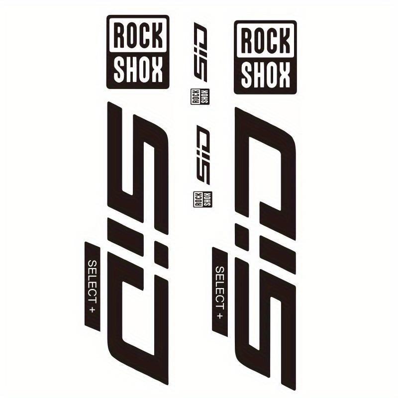 4 Bucăți ROCKSHOX SID SELECT + Autocolante Furcă Față - Autocolante Vinil Transparent Design Albastru și Portocaliu Protecție Durabilă Vopsea,