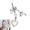 Heart Bowknot Dolphin Pendant Phone Charm Hangings Rope Sweet Phone Chain Strap Bag Decoration Keychain Accessory