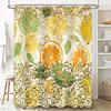Modern Decor Shower Curtain Lemon Orange Leopard Print with Gold Confetti Bath Room Decor Waterproof Fabric for Bathroom Accesso