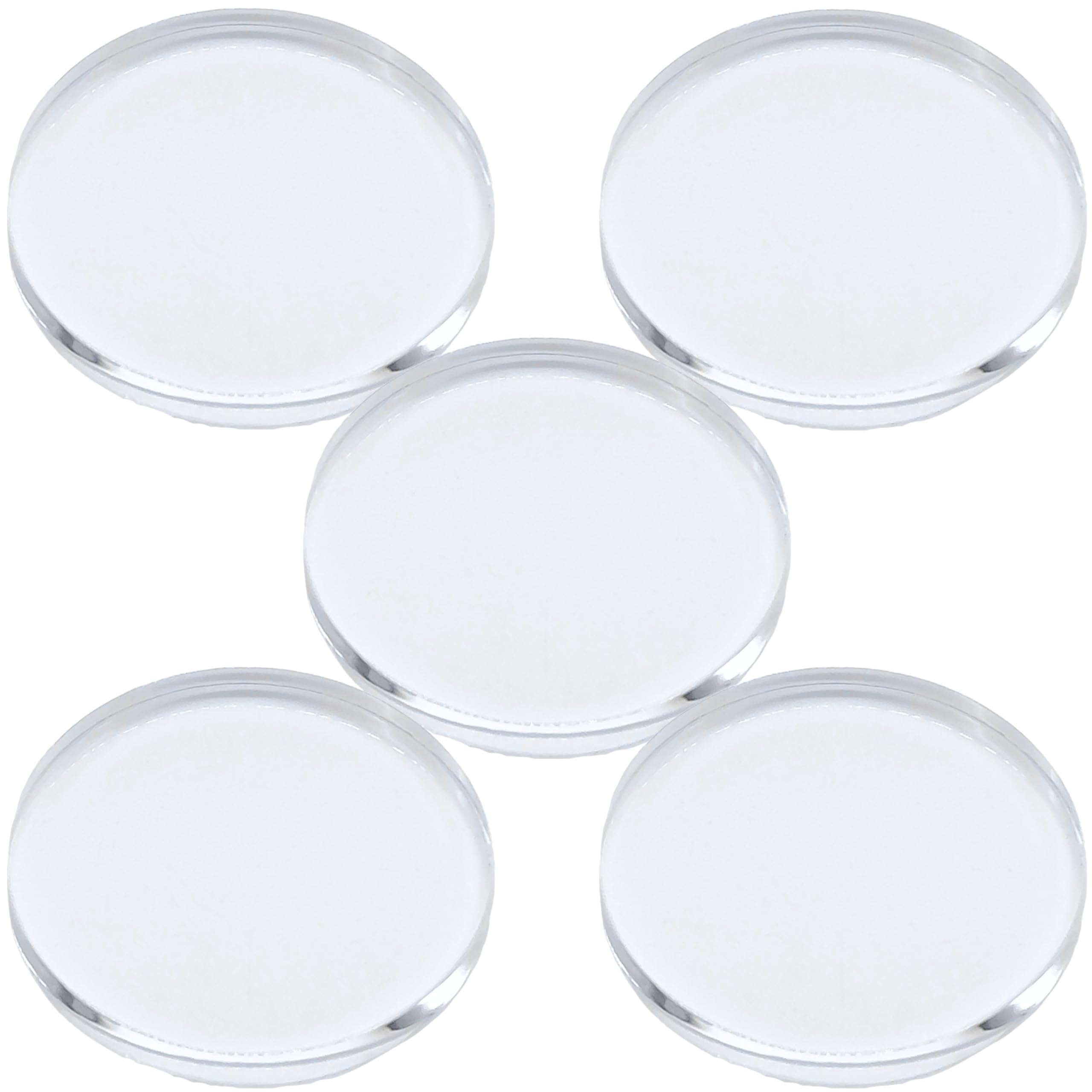 

Tsukushi Science Acrylic Blocks, 40mm Diameter x 5mm Thick, 5 Pieces, Round Display Stand, Transparent, Clear Display Base, R40-5*5