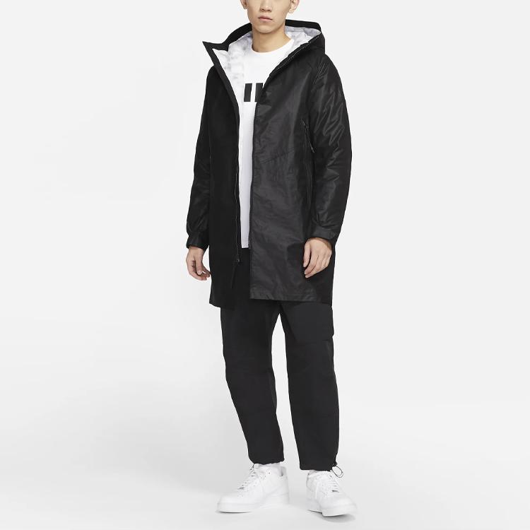 Nike Tech Pack Synthetic-Fill Windproof Long Hooded Jacket Men Jacket Black CZ9297-010
