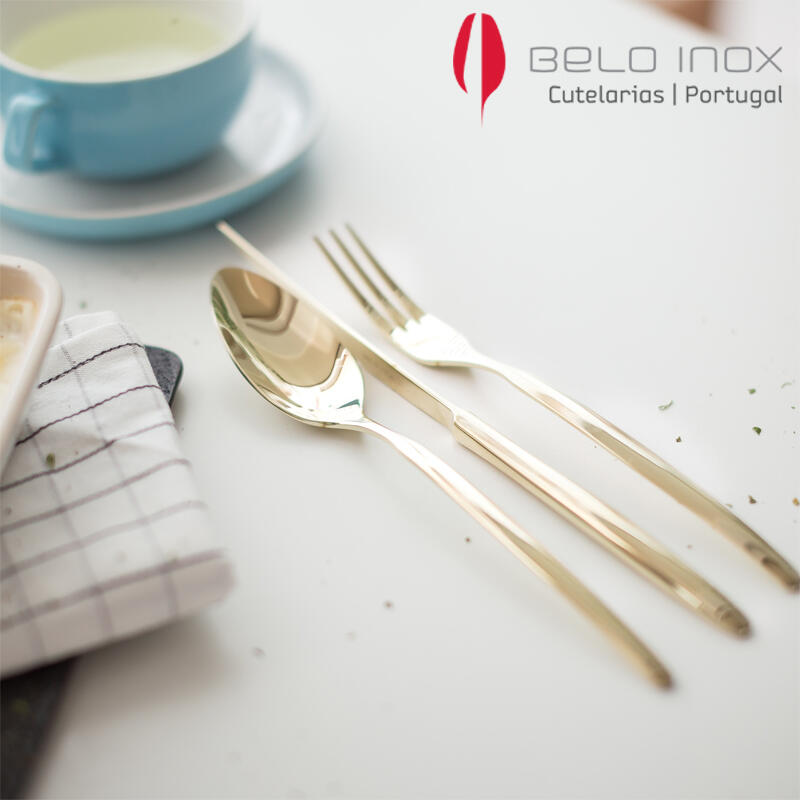 [belo inox] Platinum Champagne Steak 3-piece Set