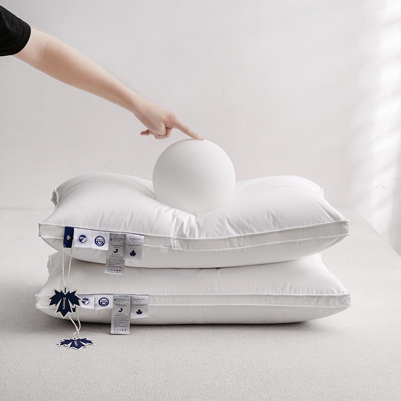 Luxurious Class A White Goose Down Pillow - Non-Deforming, Five-Star Hotel Quality, Available In Low To Medium-High Profiles.