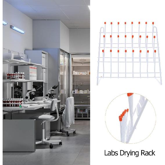 Laboratory Beaker Drying Holder Draining Rack for Test Tubes and Glassware Organization and Practical Drying for Labs