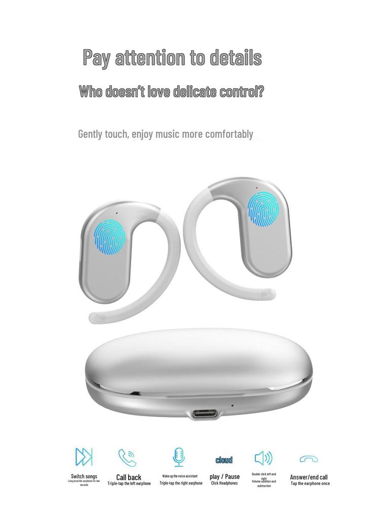 OWS18 Bluetooth Headset: In-ear, Aluminum Alloy, Wireless with Long Battery Life
