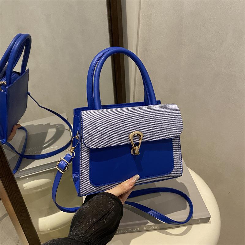 Faux Leather Ladies Shoulder Bag, Minimalist Commute Tote, Chic Solid Color Crossbody Purse KTB
