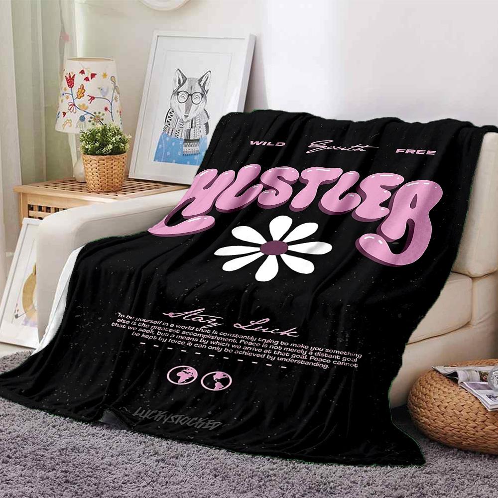 

1pc Hustler Youth Soft Flannel All Season Throw for Home, Office, Outdoor UseDurable Comfort Soft Warm Throw for Home 80x120cm