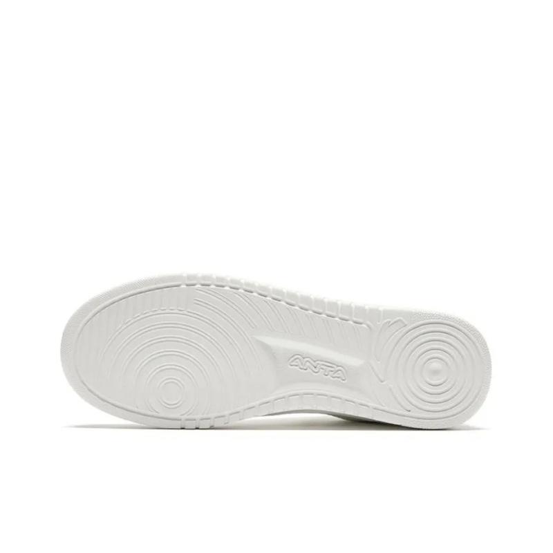 New Anta Relaxed Slip Resistant Shock Absorbers Low Top Skateboard Shoes Men's White 912518001Q-2