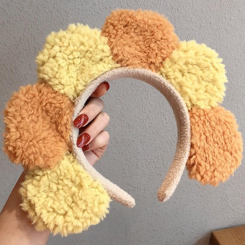 2024 Cute Cartoon Plush Headband for Women - Makeup, Hair Clip & Tie