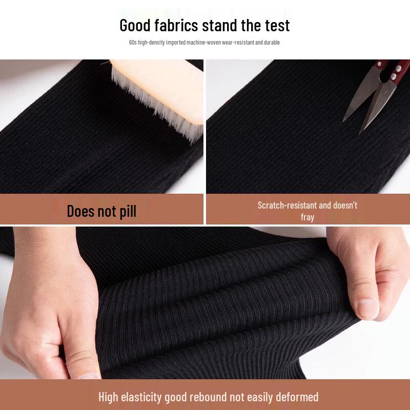 Xue Qiman Women's Thin Vertical Ribbed High-Waist Slimming Leggings