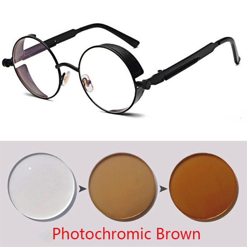 Metal Reading Glasses Gothic Steampunk Vintage Shield Eyewear Shades Hyperopia Prescription 0 +0.5 +0.75 +1.0 +2.0 +3.0 To +6.0