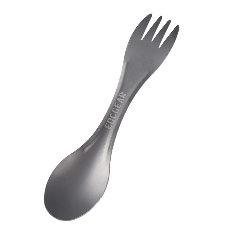 1pc Light Weight Titanium Spoon Fork For Outdoor Camping Tableware
