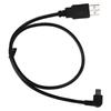 USBA To Mini USBB Cable Male To Male Elbow Left Angle Power Supply Charge Cord for PC