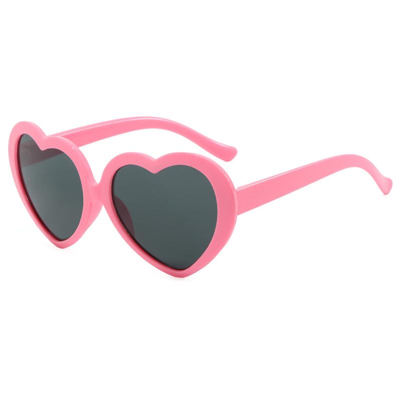 Heart-Shaped Sunglasses Children Heart-Shaped Frame Glasses Eyeglasses Baby Summer Sun Glasses For 3-12 Years Old Kids