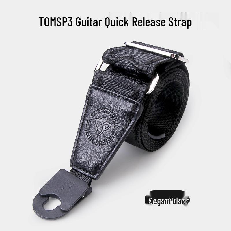 TOM Quick Release SP3 No-Punch Guitar Strap: Electric, Acoustic, Folk, Wooden, Crossbody Guitar Shoulder Strap.
