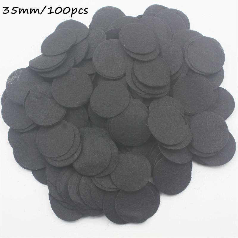 8/10/15/20/25/30/35/40/45/50mm Non Woven Round Felt Circle Pads for DIY Crafting Flower Backing Hair Accessories Vacuum Filters