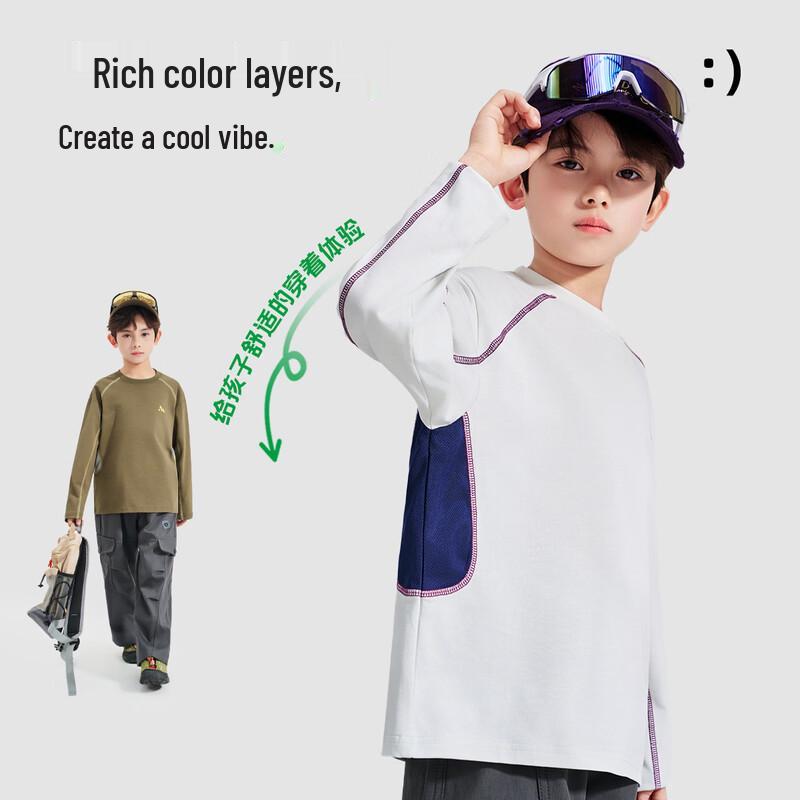 ROMON Boys' Simple Style Long Sleeve Cotton T-Shirt