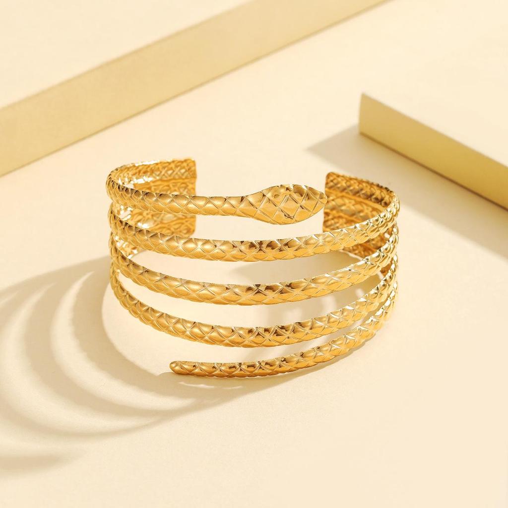 Punk Style Multi-layer Stainless Steel Snake Bracelet