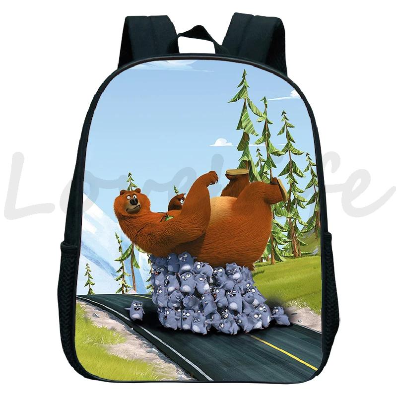 Sonnenlicht Grizzlybär Kindergartenrucksack Grizzy und die Lemminge Schultasche Kinder Cartoon Rucksack Kinder Buchtasche Geschenke