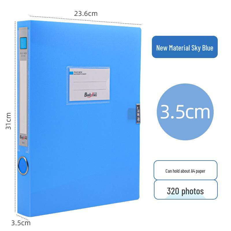 A4 Extra Thick Plastic Document Storage Box - Office File Organizer