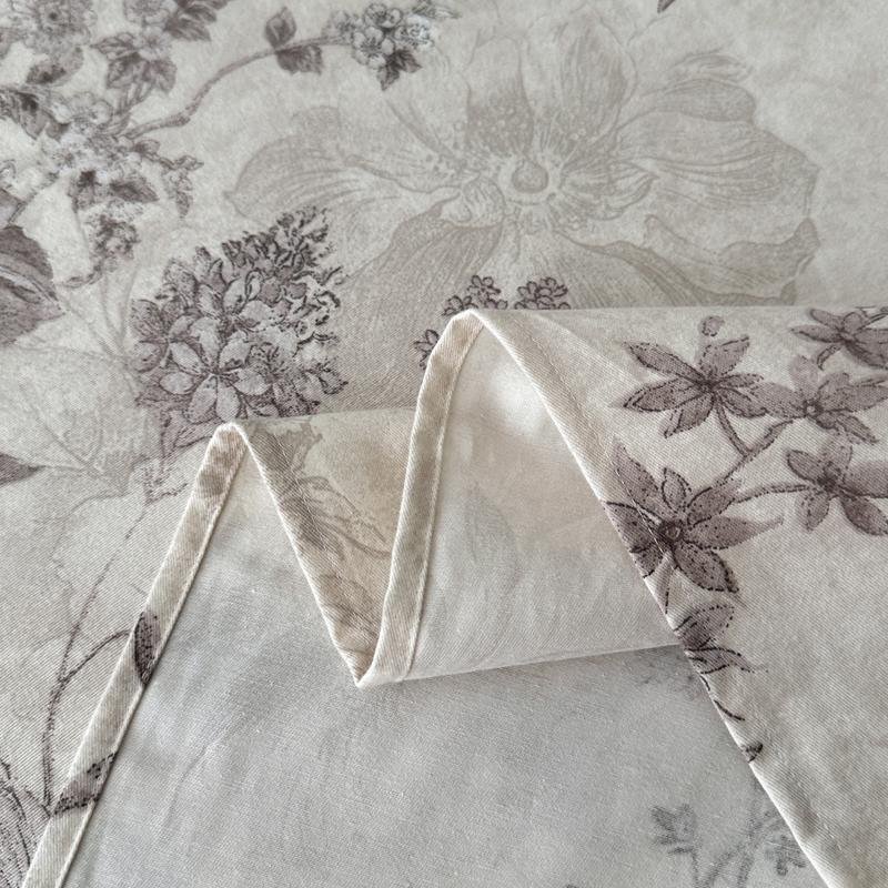 Vintage Style Floral Pattern 100% Cotton Bed Sheet Set Dark Color Flowers Luxurious Bedspread with Pillowcases Queen Bedding Set