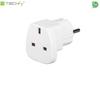 Adapter Wtyku Zasilania Techly A-FLAZASUKWH UK/EU, Biały
