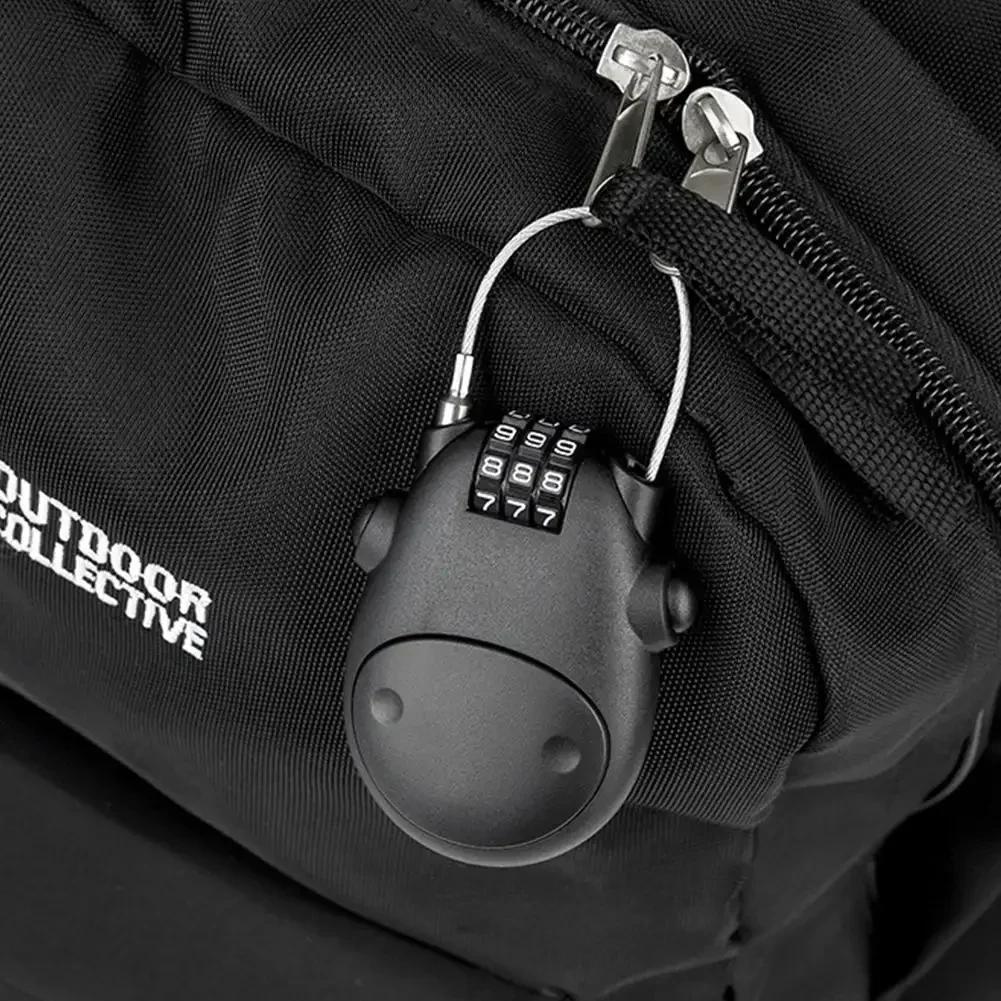 Bicycle Steel Cable Code Lock Suitcase Car Sled Telescopic Wire Rope Lock Bicycle Helmet High-precision Code Wheel Password Lock