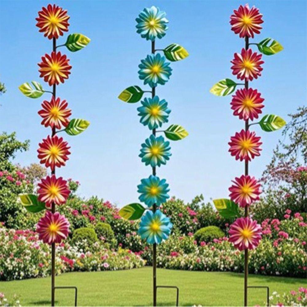 3pcs Micro Landscapes Decoration Metal Decorative Garden Stakes Plant Shaped Creative Garden Pile Art Floor Plugs Home