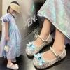 Girl Shoes Trendy Child Leather Shoe Water Diamond Princess Shoe Bow Mary Jane Shoes Fashion Kid Shoes Lolita Shoe