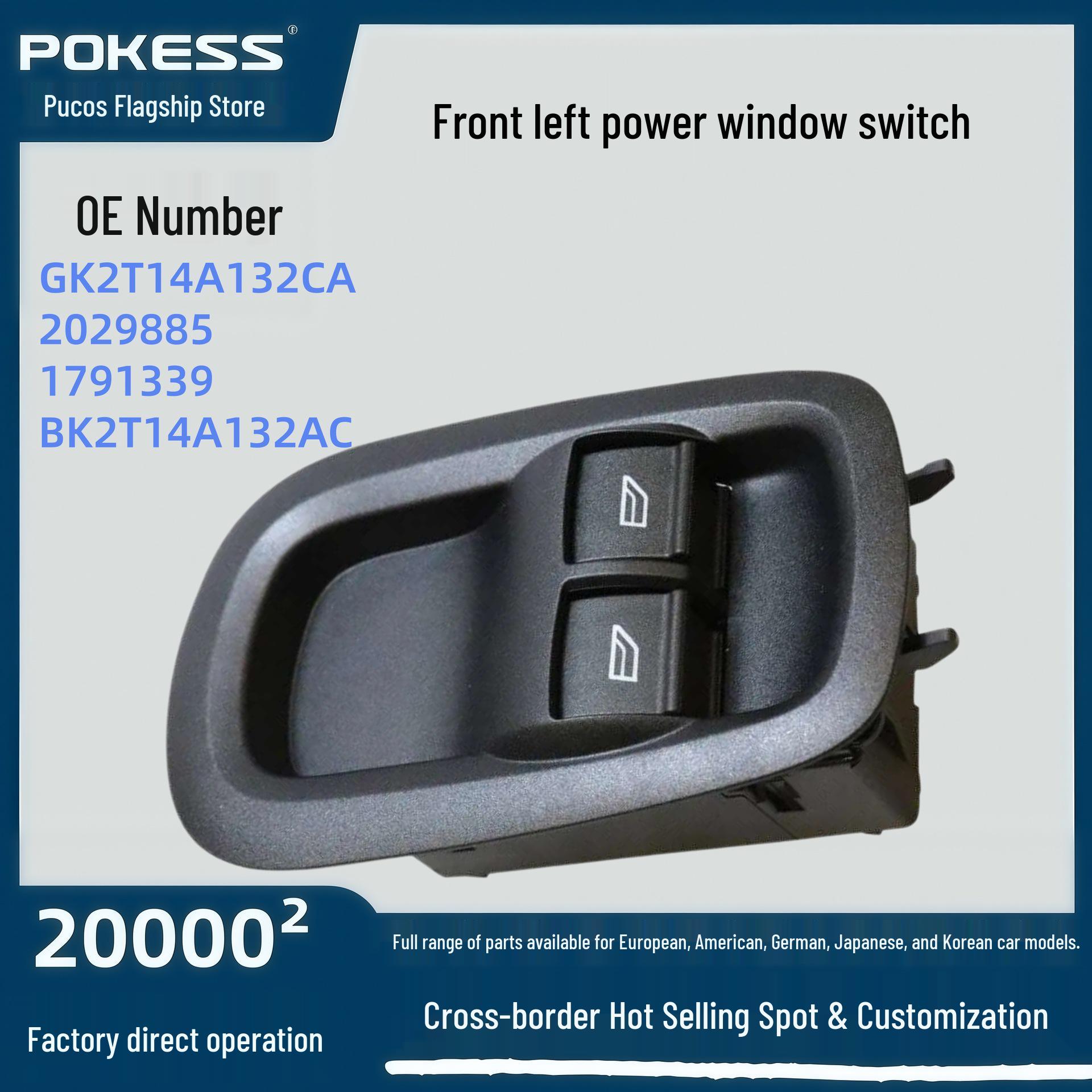 

Ford Transit Front Left Electric Window Switch - Model GK2T14A132CA Pokess/Procos