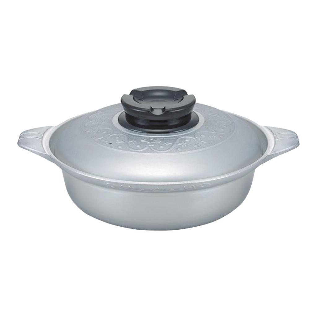 Yamashita Kogei Meister Professional Grade Aluminum Hot Pot, 33cm Diameter, Commercial Use, Gas Stove Compatible, Made in Japan, for Hot PotTofu Hot