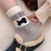 Lock Temperature Retro Puppy Australian Fleece Socks Girls Thickened Mid-Tube Socks Cute Cartoon Versatile Stack Socks