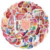 50 Human Teeth & Organs Cartoon Stickers - Waterproof Decorative Doodles for Water Bottles, Phones, Laptops, Suitcases (50-Pack)