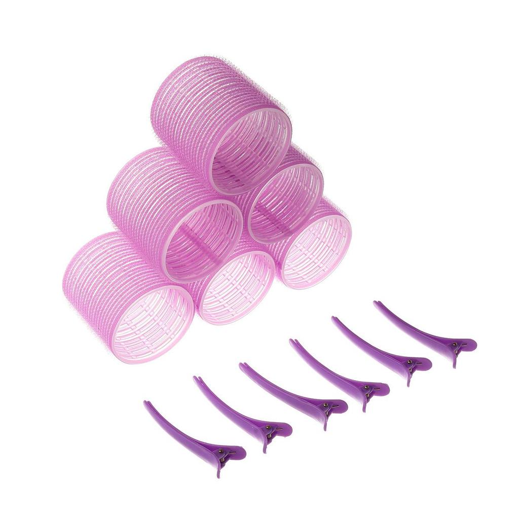 "Magic Self-Adhesive Curling Tube Set with Clips for Air and Lazy Eight-Character Bangs"